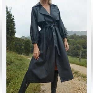 NWT DISSH rogue faux leather trench
